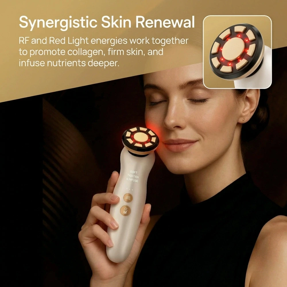 Galvanic Skin Sensor - Masażer do twarzy RF z terapią