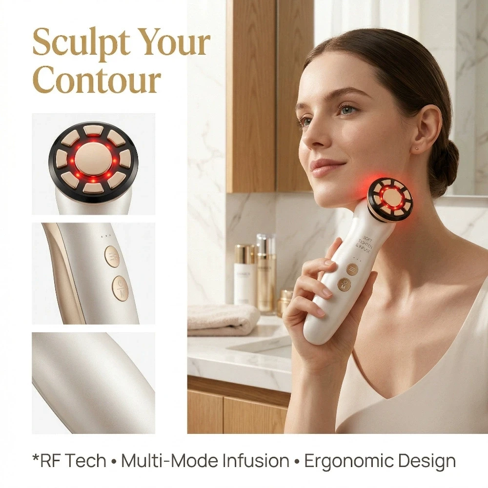 Masażer do twarzy RF z terapią – Galvanic Skin Sensor recenzja i cena